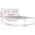 Estructura de cama con cabecero metal blanca 140x200