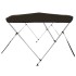 Toldo bimini de 3 arcos negro 183x152x133