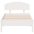 Estructura de cama con cabecero madera de pino blanco