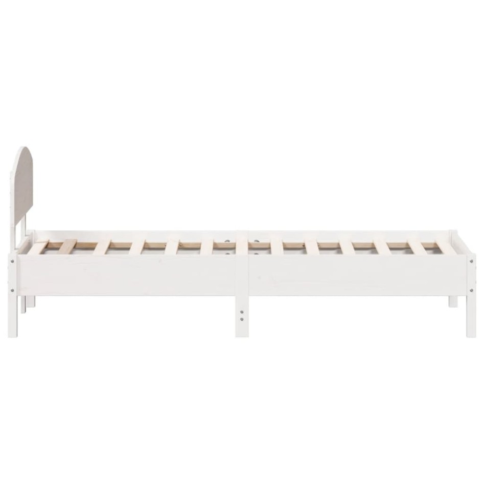 Estructura de cama con cabecero madera de pino blanco
