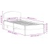 Estructura de cama con cabecero madera de pino blanco