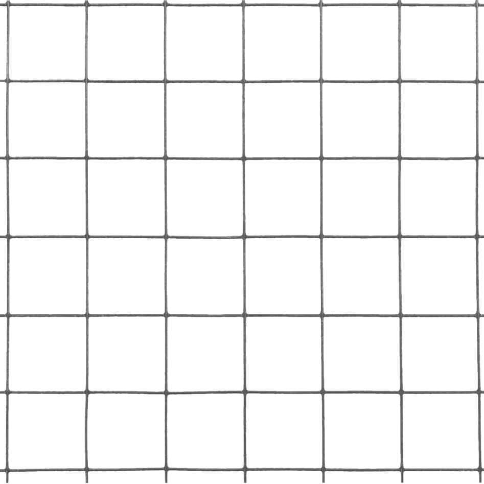 Alambrada de gallinero acero revestimiento PVC gris 25x1,5