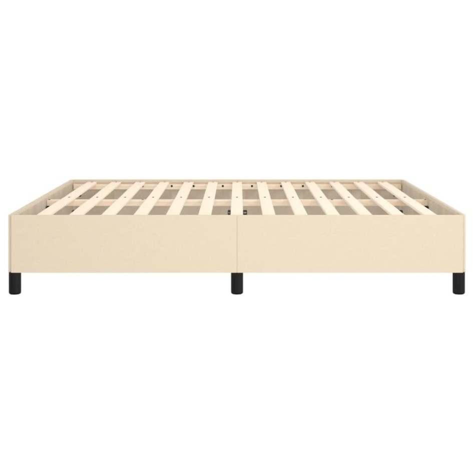 Estructura de cama de tela color crema 160x200