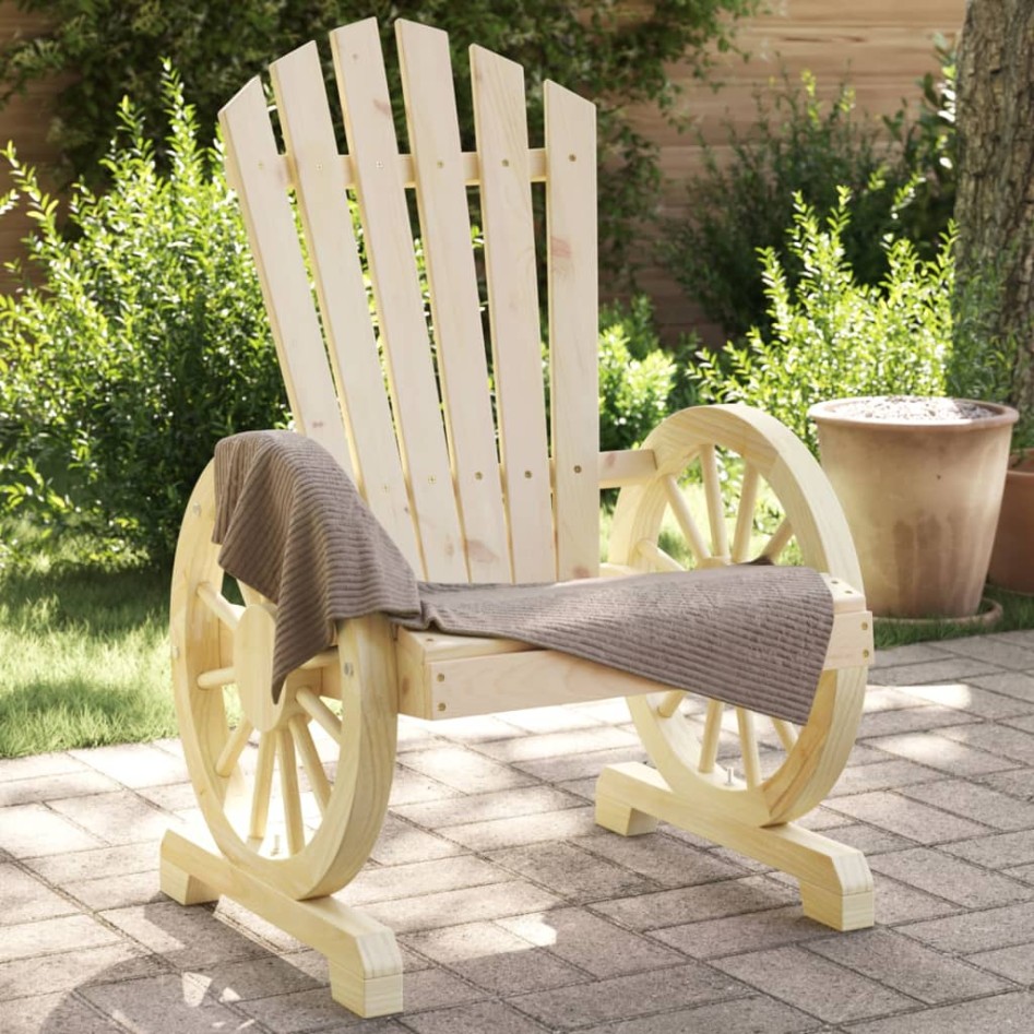 Sillones de jardín Adirondack 4 uds madera maciza de