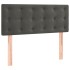 Cama box spring con colchón terciopelo gris oscuro 120x190