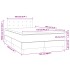 Cama box spring con colchón terciopelo gris oscuro 120x190