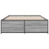 Estructura cama madera ingeniería metal gris Sonoma 120x200
