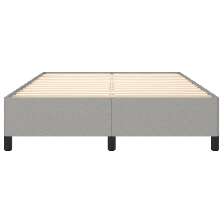 Estructura de cama de tela gris claro 140x190