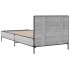 Estructura cama madera ingeniería metal gris Sonoma 100x200