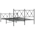 Estructura de cama cabecero y estribo metal negro 140x200
