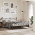 Estructura de cama cabecero y estribo metal negro 160x200