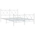Estructura cama con cabecero y estribo metal blanco 137x190