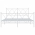 Estructura cama con cabecero y estribo metal blanco 137x190