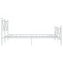 Estructura cama con cabecero y estribo metal blanco 137x190