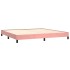 Estructura de cama de terciopelo rosa 200x200