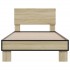 Estructura cama madera ingeniería metal roble Sonoma 90x200