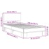 Estructura cama madera ingeniería metal roble Sonoma 90x200