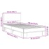 Estructura cama madera ingeniería metal gris Sonoma 90x190