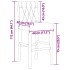 Taburetes altos 2 uds madera maciza de caucho y