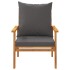 Set de muebles de jardín 4 pzs y cojines madera maciza