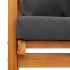 Set de muebles de jardín 4 pzs y cojines madera maciza
