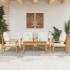 Juego de muebles jardín 5 pzas con cojines madera maciza