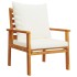 Juego de muebles jardín 5 pzas con cojines madera maciza