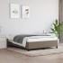 Estructura de cama de tela gris taupe 140x200