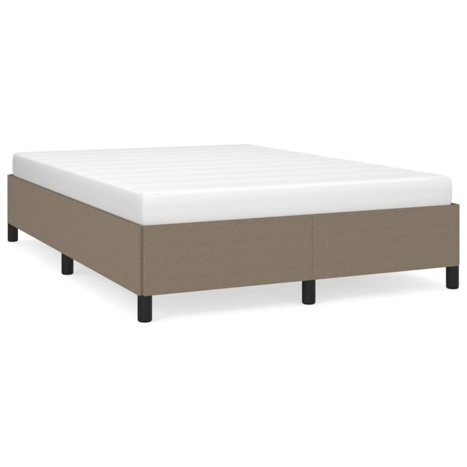 Estructura de cama de tela gris taupe 140x200