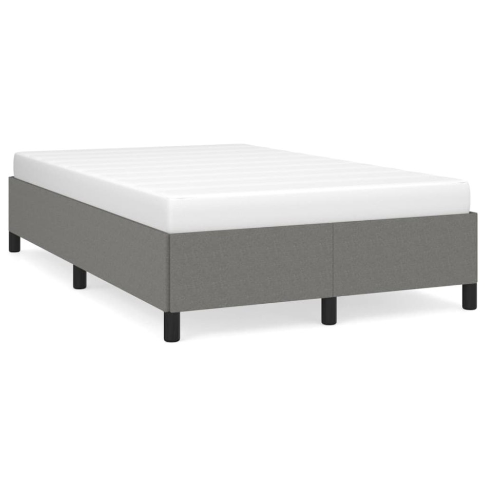 Estructura de cama de tela gris oscuro 120x200