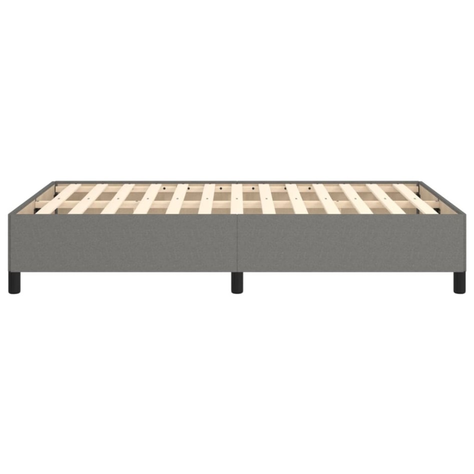 Estructura de cama de tela gris oscuro 120x200