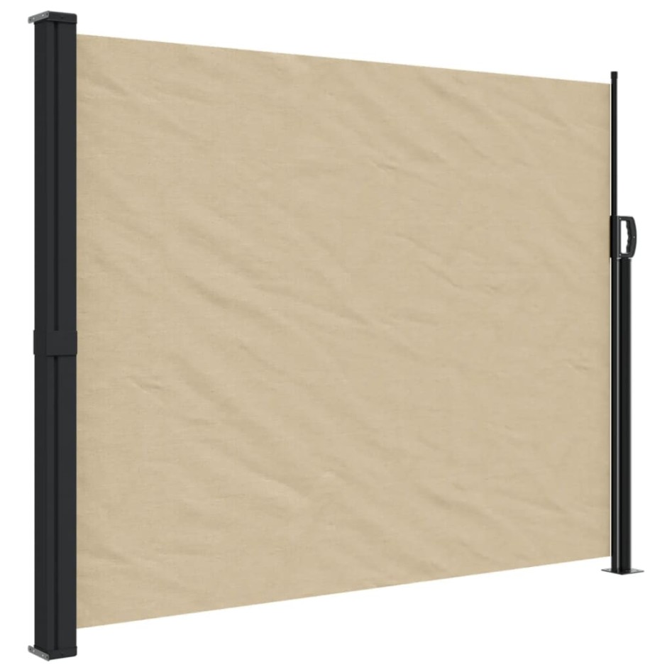 Toldo lateral retráctil beige 160x600