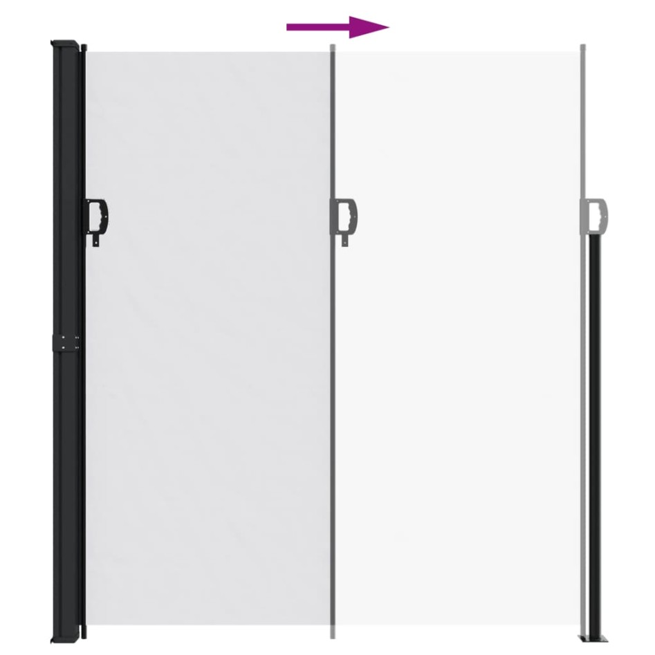 Toldo lateral retráctil blanco 220x600