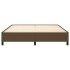 Estructura de cama tela marrón oscuro 180x200