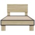 Estructura cama madera ingeniería metal roble Sonoma 100x200