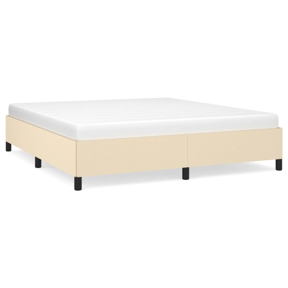 Estructura de cama tela color crema 180x200