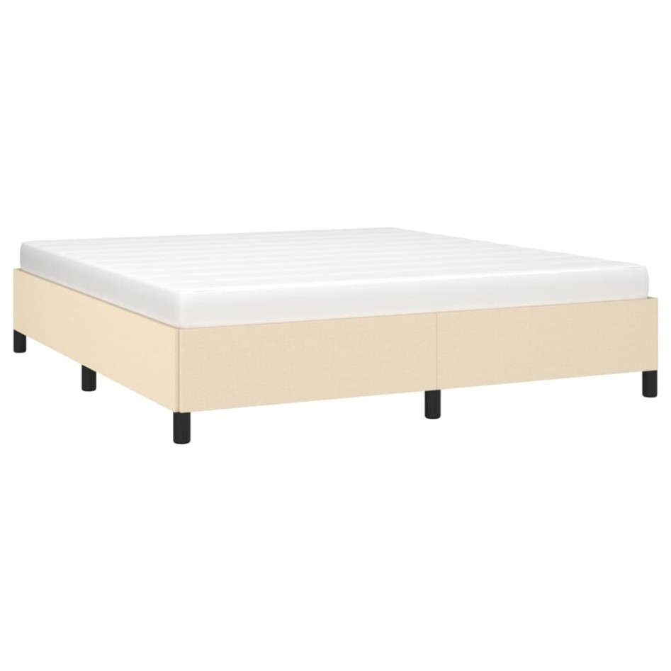 Estructura de cama tela color crema 180x200