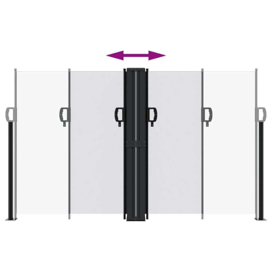 Toldo lateral retráctil blanco 140x600