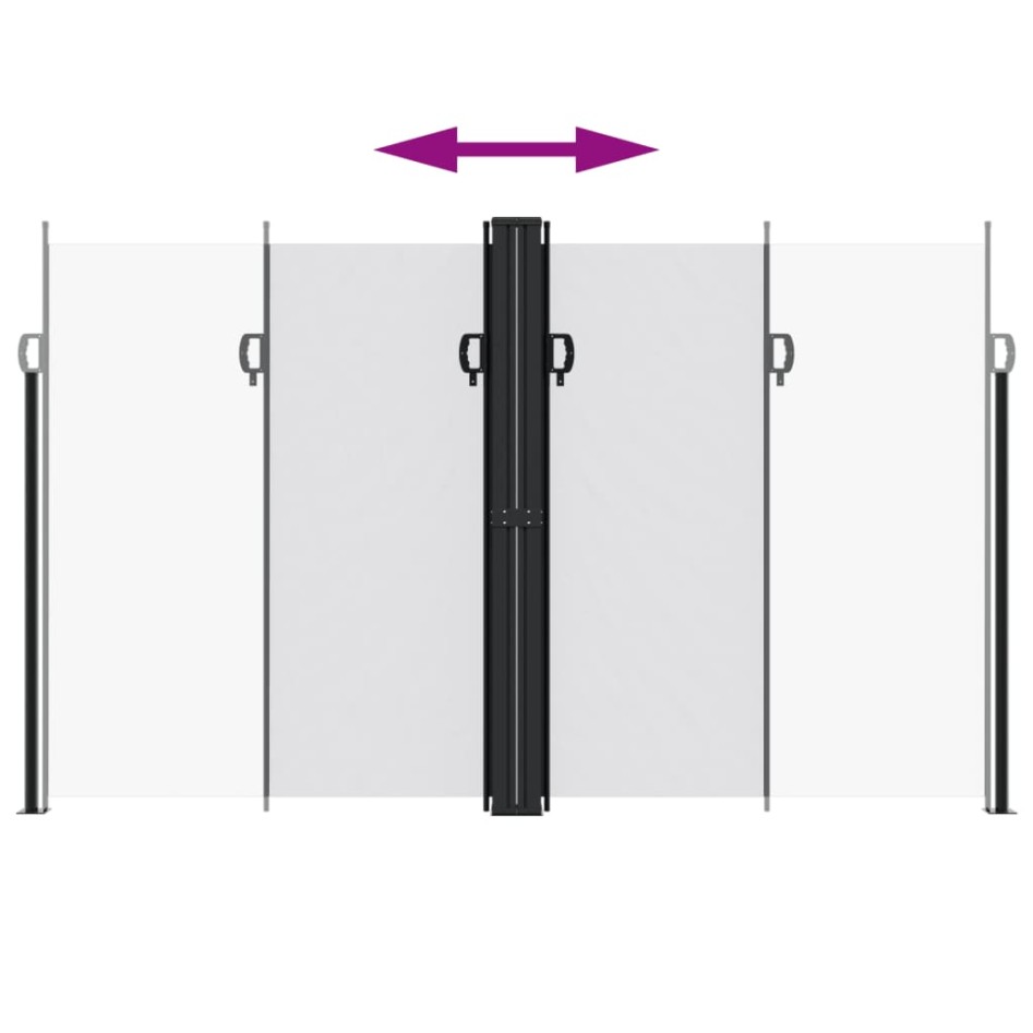 Toldo lateral retráctil blanco 200x600