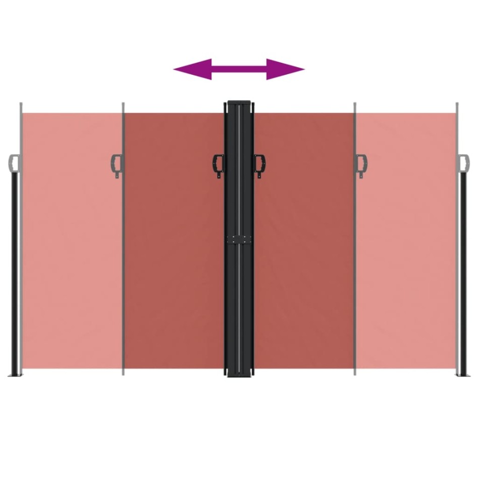 Toldo lateral retráctil terracota 200x600