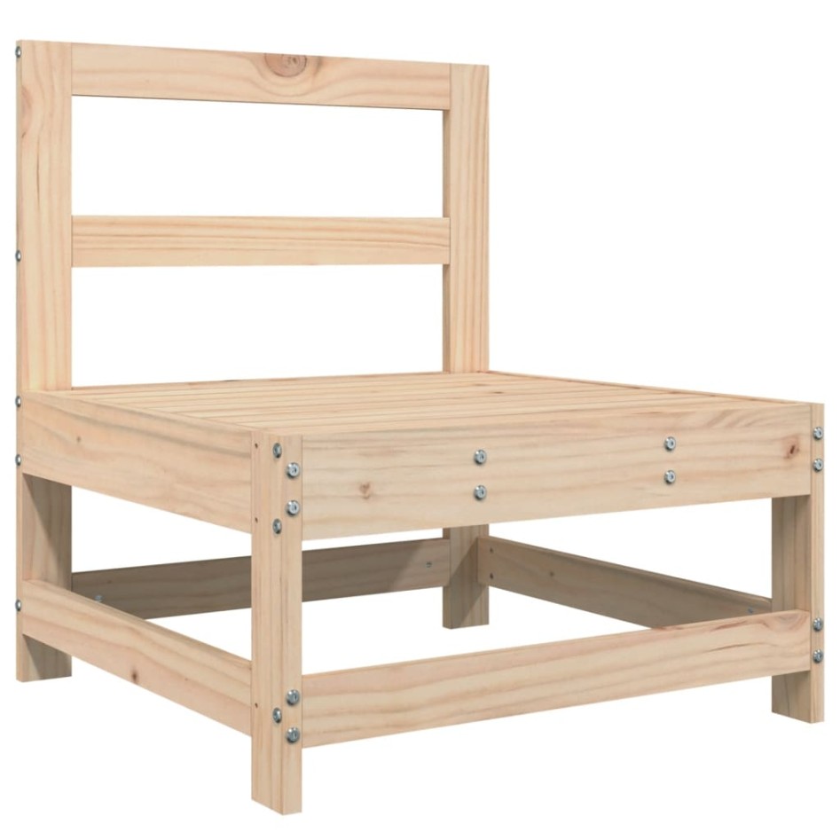 Juego de sofás de jardín 4 pzas madera maciza de
