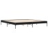 Estructura de cama madera de ingeniería y metal negro