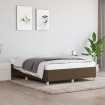 Estructura de cama de tela marrón 140x200 cm