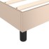 Estructura de cama de cuero sintético capuchino 160x200