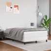 Estructura de cama de cuero sintético blanco 120x200 cm
