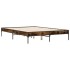 Estructura cama madera ingeniería metal roble ahumado
