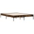 Estructura cama madera ingeniería metal roble ahumado