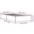Estructura de cama madera ingeniería y metal negro 100x200