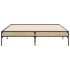 Estructura cama madera ingeniería metal roble Sonoma 120x200