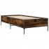 Estructura cama madera ingeniería metal roble humo 100x200